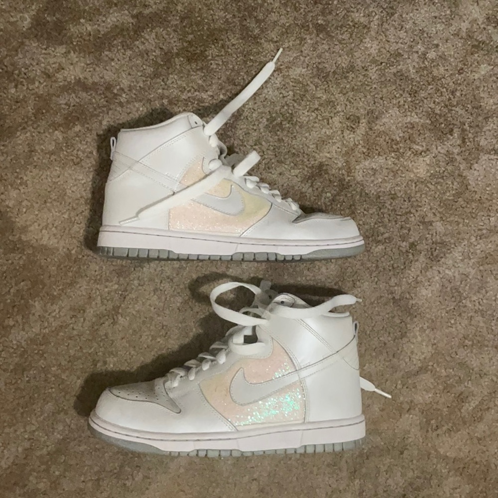 pearlescent Nike Air Jordans with glitter inlay